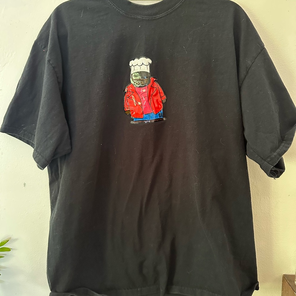 Vintage Y2K South Park The Chef Comedy Central Cotton Black T Shirt Adult XL